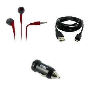  EMPIRE HTC One X 3.5mm Stereo Earbud Headphones (Red) + 8 
