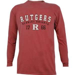  Rutgers Scarlet Knights Pigment Dye Long Sleeve T Shirt 