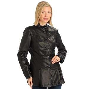 Judy Crowell Cut Seams & Pleat Detail Jacket Black 3X  