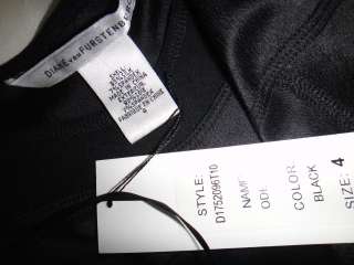 Diane von Furstenberg Odelia Black Dress NWT $285 SZ4  