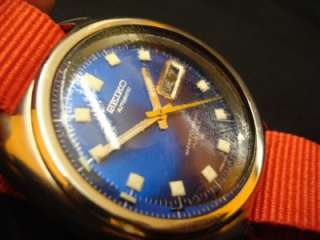 Vintage Seiko 5 Diver Automatic Blue Day & Date Watch  