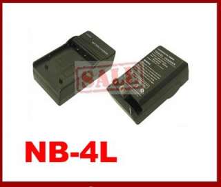 2x battery charger for canon nb 4l ixus sd600 elph