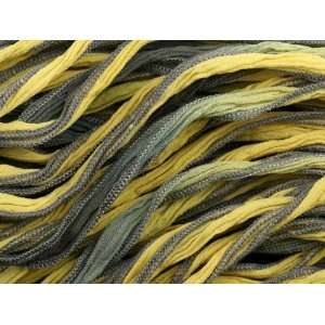  Hand Dyed Silk Yellow/Gray Blend
