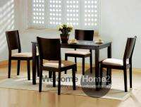 Cherry Brown Finish Brandy Dining Table Set w/Chairs  