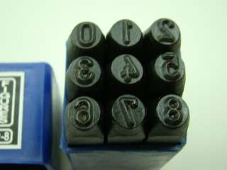 6MM 9 Number Punch Stamp Set Metal Steel Hand Serial# Trailer 