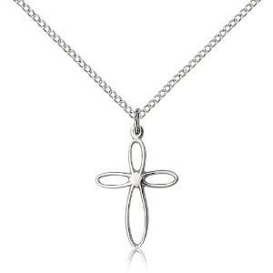  Sterling Silver Loop Cross Pendant Jewelry