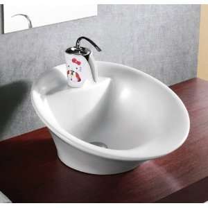  Porcelain Ceramic Round Single Hole Countertop Bathroom Vessel Sink 