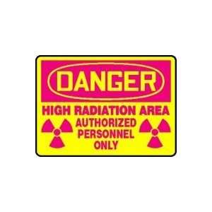 DANGER HIGH RADIATION AREA AUTHORIZED PERSONNEL ONLY (W/GRAPHIC) Sign 
