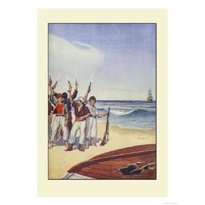 Robinson Crusoe Then They Came and Fired Small Arms Giclee Poster 