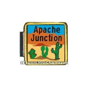 Apache Junction Gold Trim Italian Charm Save Bracelet Jewelry Link 