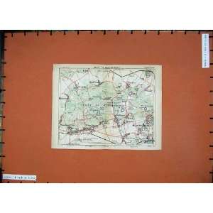 1928 Colour Map Paris France Plan Foret De Montmorency 