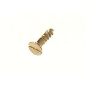 SCREWS No. 4 X 1/2 INCH SLOTTED CSK COUNTERSUNK EB BRASS PLATED ( pack 