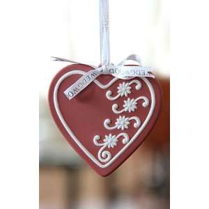  Wedgwood Red Cookie Heart Ornament 2012, 3rd in Series 