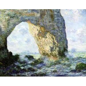   Oil Paintings Rock Arch West of Etretat Oil Painting Canvas Art Home