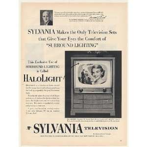   Sylvania Stratford HaloLight TV Television Print Ad (51863) Home