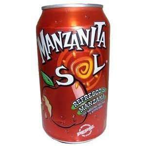 Manzanita Sol Apple Soda 12oz Cans (12 Grocery & Gourmet Food