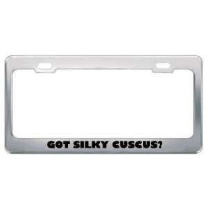 Got Silky Cuscus? Animals Pets Metal License Plate Frame Holder Border 