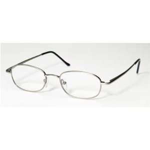 Reading Glasses With Gun Metal Silver Frame