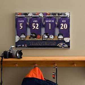 Personalized NFL Locker Room Prints   Baltimore Ravens   12x18