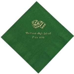  Personalized Casino Green Lunch Napkins   Tableware & Napkins 