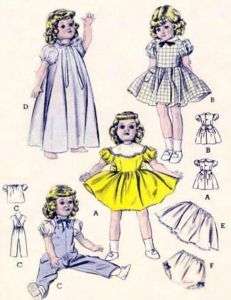 Vintage 18 SAUCY WALKER DOLL Clothes Pattern 6350  