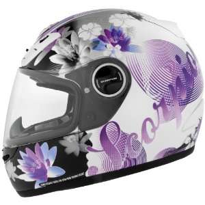 Scorpion EXO 400 Graphics Helmet, White Lilly, Size Md, Primary Color 