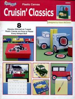 Cruisin Classics Bookends Calendar Cars Plastic Canvas  