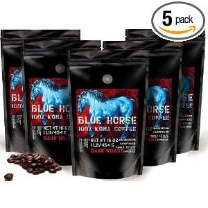 Farm direct 100% Kona Coffee, Dark Roast, Whole Beans, 5 Lbs
