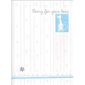  Embossed Sympathy Card   Cat