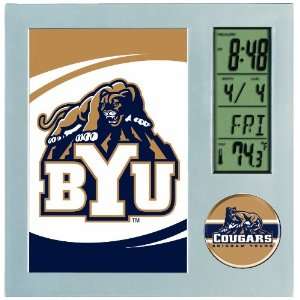   NCAA BYU Cougars Digital Desk Clock Picture Frame