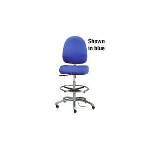 Adjustable 16 1/2 to 22 STD Blue Cloth Chair with Aluminum Base, Tilt 