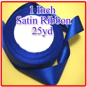 25 Yards 1 inch satin Ribbon Crafts Sapphire color R17  