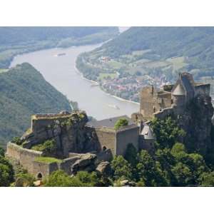 Schloss Aggstein with River Danube, Wachau, Austria Photographic 