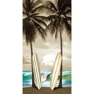  Surfboard Palms Terry Velour Beach/Bath Towel