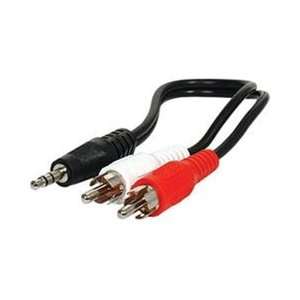   Cable 1/8 Inch Male To 2 Rca Males Flexible Pvc Jacket Electronics