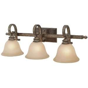  Golden Lighting 2488 BA3 FI Three Light Vanity Forged Iron 