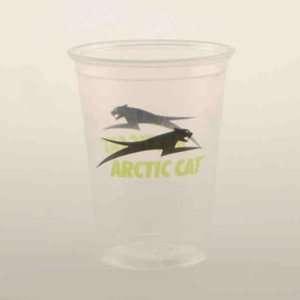  10 oz.   Recyclable soft sided offset clear plastic cup 
