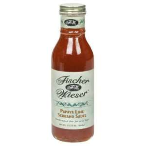 Fischer & Wieser, Sauce Papaya Lime Serrano, 15.75 Ounce (6 Pack 