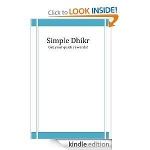 Simple Dhikr Sayeed Patel  Kindle Store