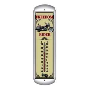   Rider Motorcycle Thermometer   Garage Art Signs