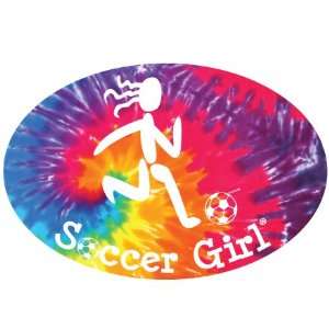 Soccer Girl Tie dyed Oval Magnet