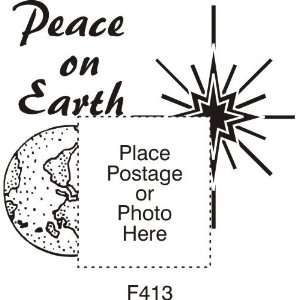  Peace Postage Frame Rubber Stamp Arts, Crafts & Sewing