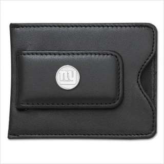 LogoArt NFL Logo Black Leather Money Clip / Credit Card Holder  