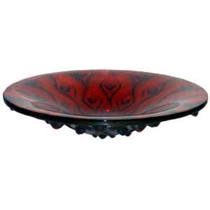  Lalique Serpentine Bowl Red