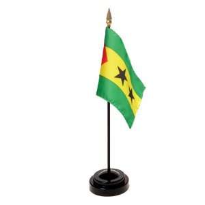  Sao Tome and Principe Flag 4X6 Inch Mounted E Gloss Patio 