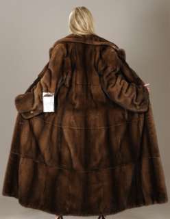 New Full length demi buff SAGA mink fur coat full skin  