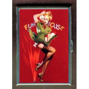  PIN UP GIRL FUNHOUSE CARNIVAL ID Holder, Cigarette Case or 