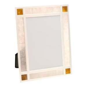   Cast Metal Frame 4 X 6 Mica With Amber Corner