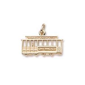  San Fran Cablecar Charm in Yellow Gold Jewelry