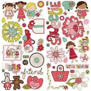  Paper Doll Chipboard Accents Stickers Electronics